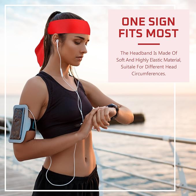 Hiboom 30 Pack Tie Headband Bulk Sports Tennis Head Tie Ninja Karate Tie Back Athletic Sweatbands Adjustable Hair Bands for Women Men Basketball, Football, Soccer, Running, Yoga Workout