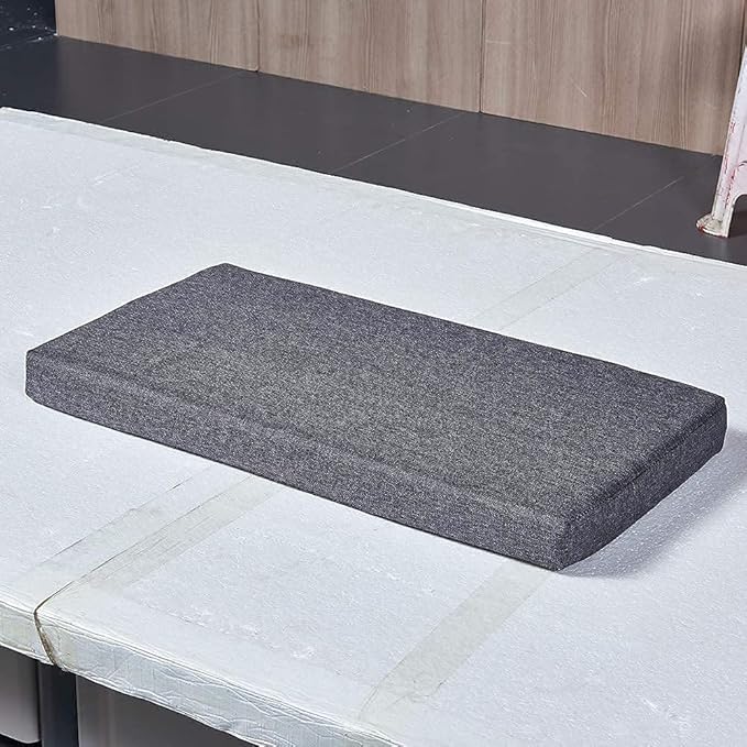 Memory Foam Chair Pads Non Slip Bottom Indoor Settee Cushion Piano Bench Seat Cushions 36 x 18 inch, Grey