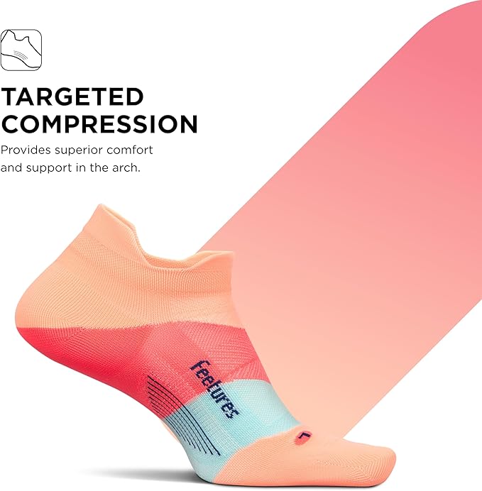 Feetures Elite Ultra Light Cushion Ankle Socks - Sport Sock with Targeted Compression