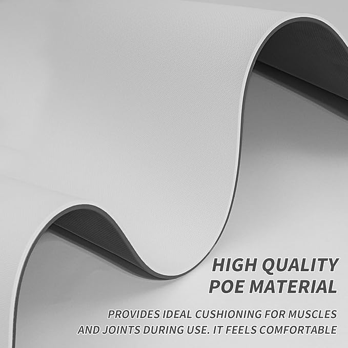 Yoga Mat with Strap,Non-Skid Workout Mat,8mm Thick Yoga Mat,POE Yoga Mats for Women Men Kids,Exercise Mat with Easy-Cinch,72"x24"x0.32” (183x61x0.8cm)