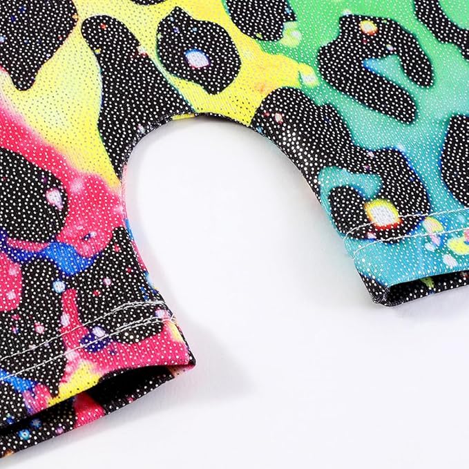 EQSJIU Leotards for Girls Gymnastics Sleeveless Sparkly Toddler Tumbling Outfits Dance Clothes Biketards for Kids 1-10 Years