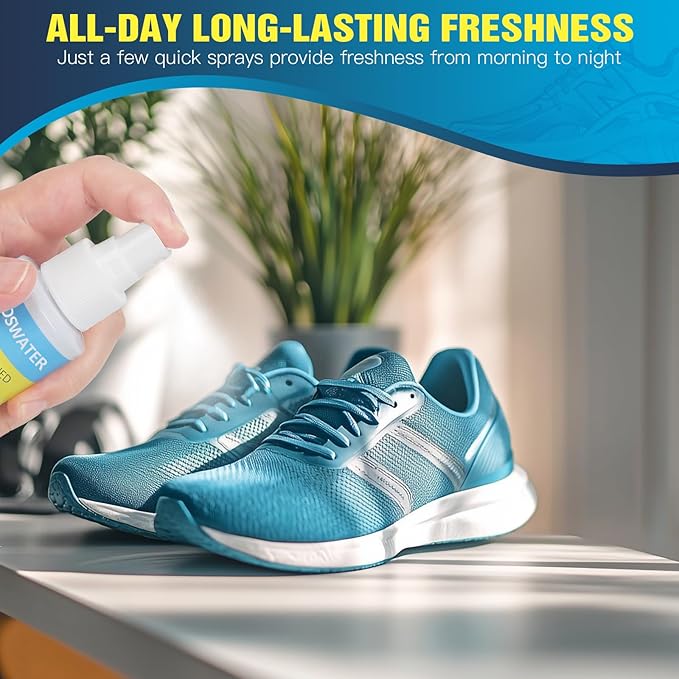 Shoe Deodorizer Spray –gym bag deodorizer,cleat deodorizer soccer,boot smell eliminator,climbing shoe deodorizer,Long-Lasting Freshness, Quick-Drying, Non-Staining