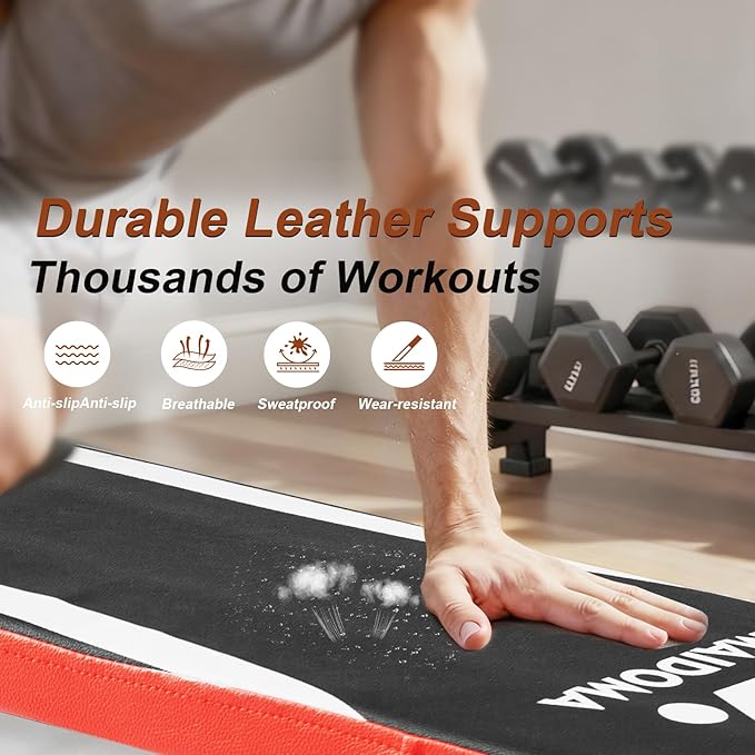 Adjustable Weight Bench for Home Gym, 700LBS Weight Capacity Incline Decline Flat Utility Workout Bench with Fast Folding for Full-Body Strength Training