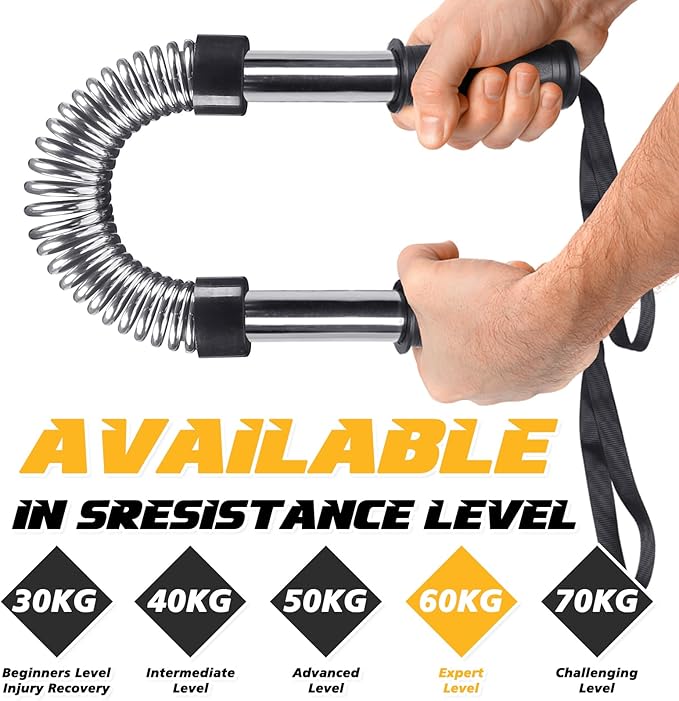 INNOLIFE Power Twister Bar, Upper Body Exercise Equipment for Chest Workout, Shoulder, Forearm, Bicep and Arm Strengthening Workout Equipment