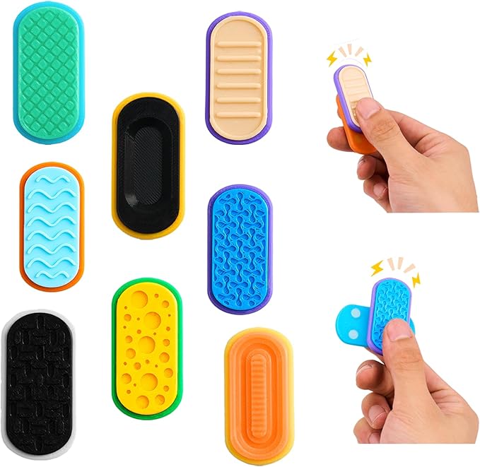 Magnetic Fidget Slider Toys for Kids and Teens,8 Piece of with Different Sensory Pattern,4 Matching Pairs,Small Sliders ,for Stress Relief,EDC,Office Desk,Classroom
