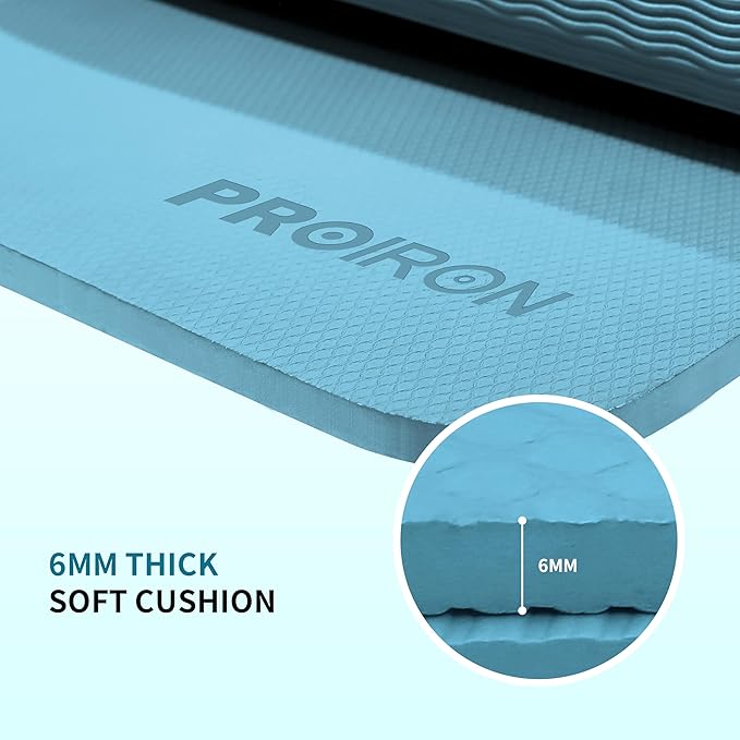 PROIRON Foldable Yoga Mat 0.24"/0.16" for Home Workout & Travel, Non Slip Travel Yoga Mats with Carry Bag, Packable Yoga Mat for Home Gym, Pilates, Fitness,Stretching