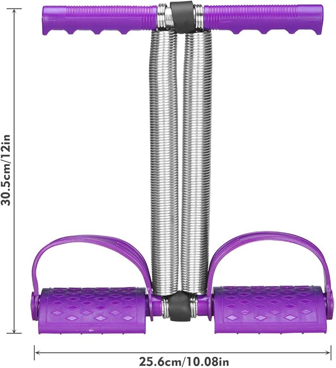 Elastic Sit Up Equipment, Pull Rope Dual Spring Tension Foot Pedal Sit Up Equipment for Abdominal, Leg Exerciser Tummy Trimmer Sport Fitness Slimming Training Bodybuilding at Home Gym