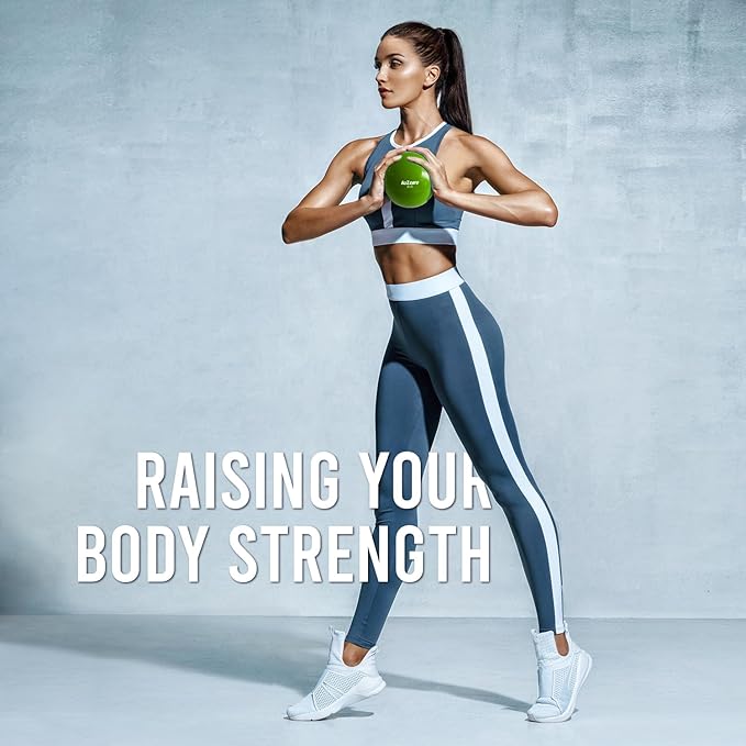 A2ZCARE Toning Ball - Weighted Toning Exercise Ball - Soft Weighted Medicine Ball for Pilates, Yoga, Physical Therapy and Fitness