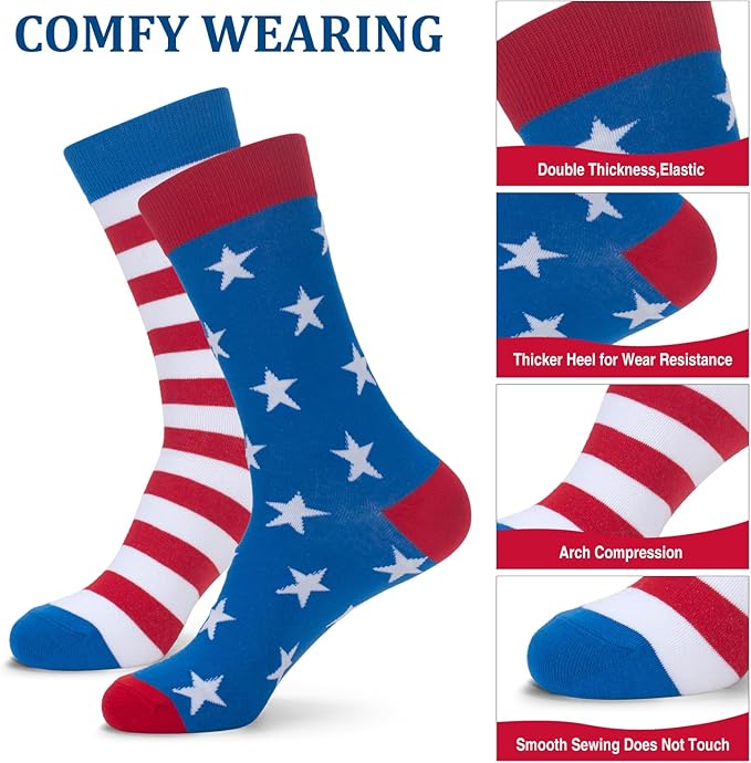 ONUPGO 5 Pieces Sweatbands Striped Socks Set Sports Headband Wristbands High Tube Socks 80s Accessories Costumes