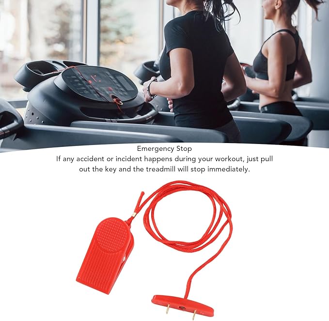 Fockety Treadmill Magnet Safety Key, Magnetic Safety Switch for JX for ZXCH for ISPO, Universal Treadmill Emergency Stop, Magnet Double Insert Treadmill Running Machine Replacement