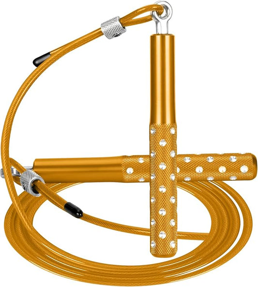 Jump Rope, Wastou Speed Jumping Rope for Training Fitness Exercise, Adjustable Adults Workout Skipping Rope for Men, Women, Kids, Girls