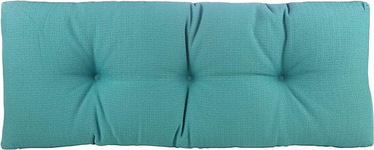 Klear Vu The Gripper Omega Non-Slip Tufted Bench Cushion for Indoor Furniture, Entryway Storage, Bay Window, Corner Nook or Piano Seat, 27 Inches, 08 Teal