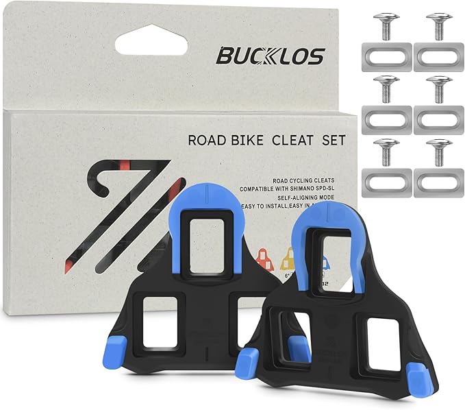 BUCKLOS SPD-SL Pedals PD-R8000 Road Bike Pedals - Bicycle Clipless Titanium Sealed Bearing Nylon/Aluminium Ultegra Clip Pedals Compitable with Shimano SPD-SL Cleats for Indoor Cycling (9/16")