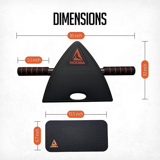 Nooba Core Bender Ab Wheel Roller – Advanced Abs Roller Machine with Resistance Band & Anchor, Durable Exercise Roller for Core Strength & Home Fitness