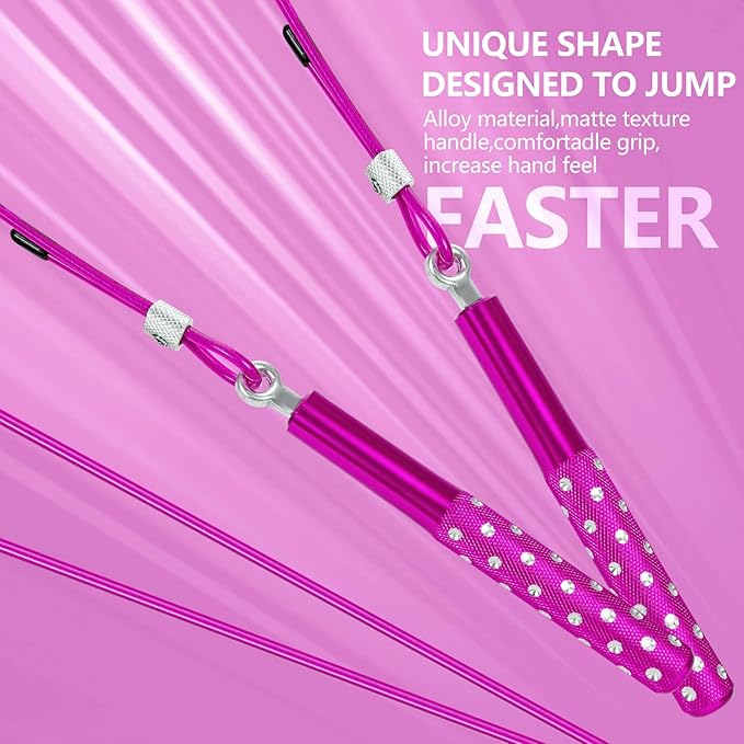 Jump Rope, Wastou Speed Jumping Rope for Training Fitness Exercise, Adjustable Adults Workout Skipping Rope for Men, Women, Kids, Girls