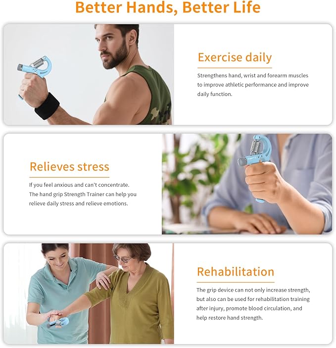 DEPGI Smart Grip Strength Trainer with App, Digital Hand Gripper with 10-130LB Resistance for Muscle Building & Injury Recovery（2 Pack)