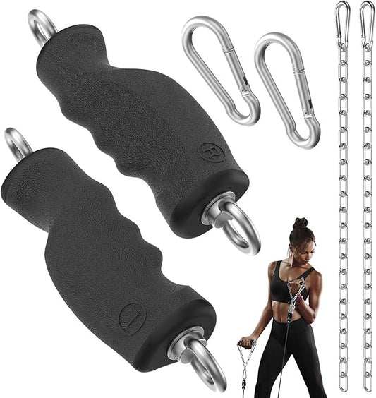 Tricep Rope LAT Pull Down Attachment, Gym Handle for Cable, Gym LAT Pulldown Cable Machine Pulley System Accessory, DIY Workout Equipment for Home Gym