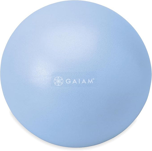 Gaiam Mini Ab Ball, 8 Inch Inflatable Anti-Burst Exercise Ball for Core Strength, Pilates, Yoga, and Physical Therapy, Includes Inflation Straw, Plug & Downloadable Exercise Guide