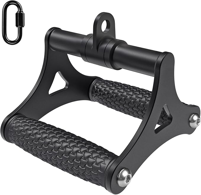 Kipika Heavy Duty Double D Handle, V Bar Cable Attachment, Row Attachment for Cable Machine, Non-Slip and Comfortable, Solid Aluminum Alloy Grip, Cable Machine Accessories for Home Gym…