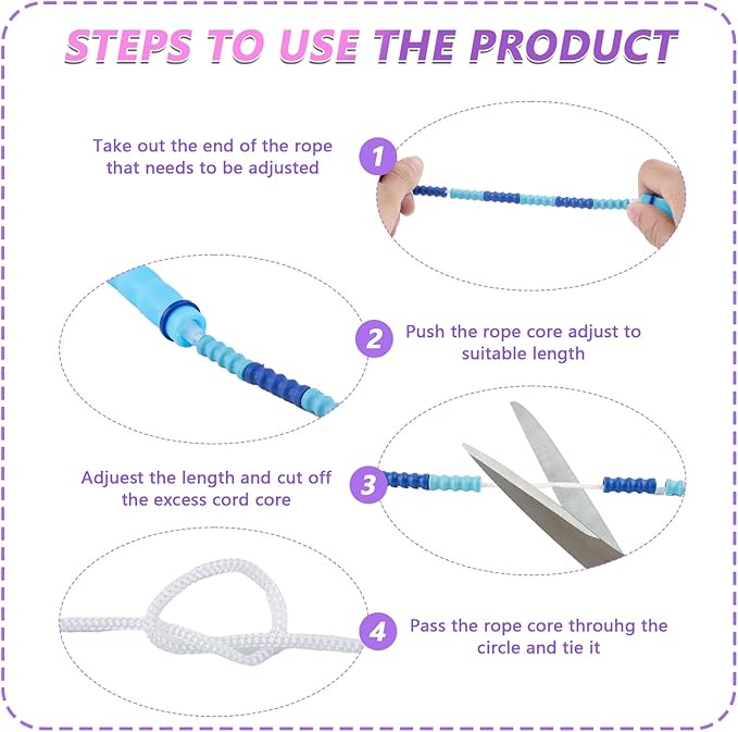 16 Pack Jump Ropes for Adults Kids, 9.2 Feet Adjustable Length Free Segmented Skipping Rope Bulk Soft Beaded Jumping Ropes for Women Men Exercise Training Workout Weight Loss