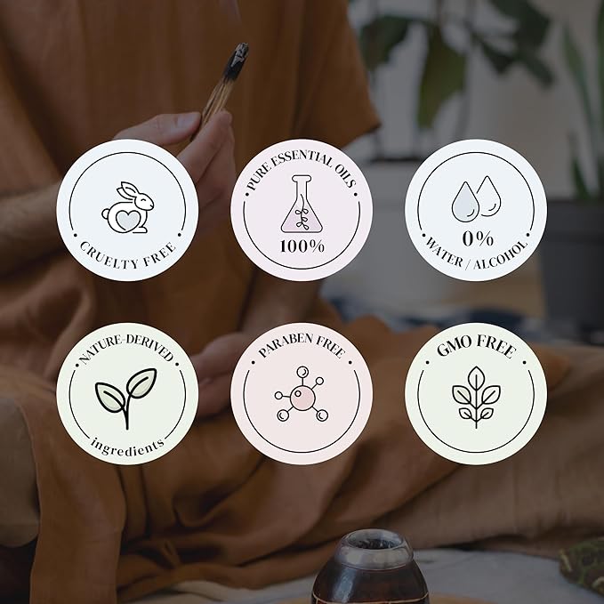 Santal Essential Oils for Diffusers for Home, Nature-derived Sandalwood Essential Oils, Long-Lasting & Family-Friendly Diffuser Oils Scents, IFRA Certified, Cold Air & Ultrasonic - 0.33 oz