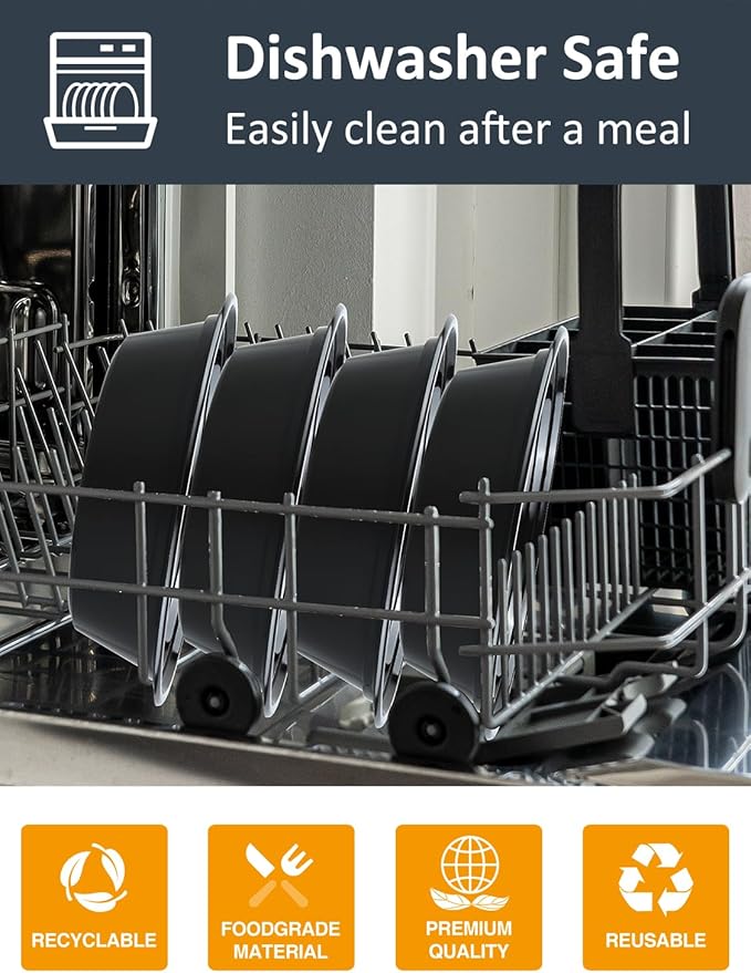 50 Sets 24oz Meal Prep Container - Reusable Plastic Food Storage Containers with Lids, Fits Microwave, Freezer and Dishwasher Safe