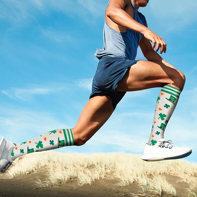 fenglaoda Compression Socks for Women Men Support Circulation 6 Pairs Socks For Nurse, Travel, Flight