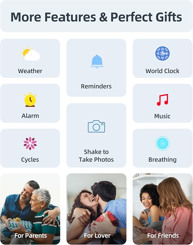 Parsonver Smart Watch, 5ATM Waterproof Swimming Watch, Smartwatch for Men Women with Bluetooth Calls, Fitness Tracker Heart Rate Sleep Monitor, Pedometer, 100+ Sports Modes for Android & iPhone, Black