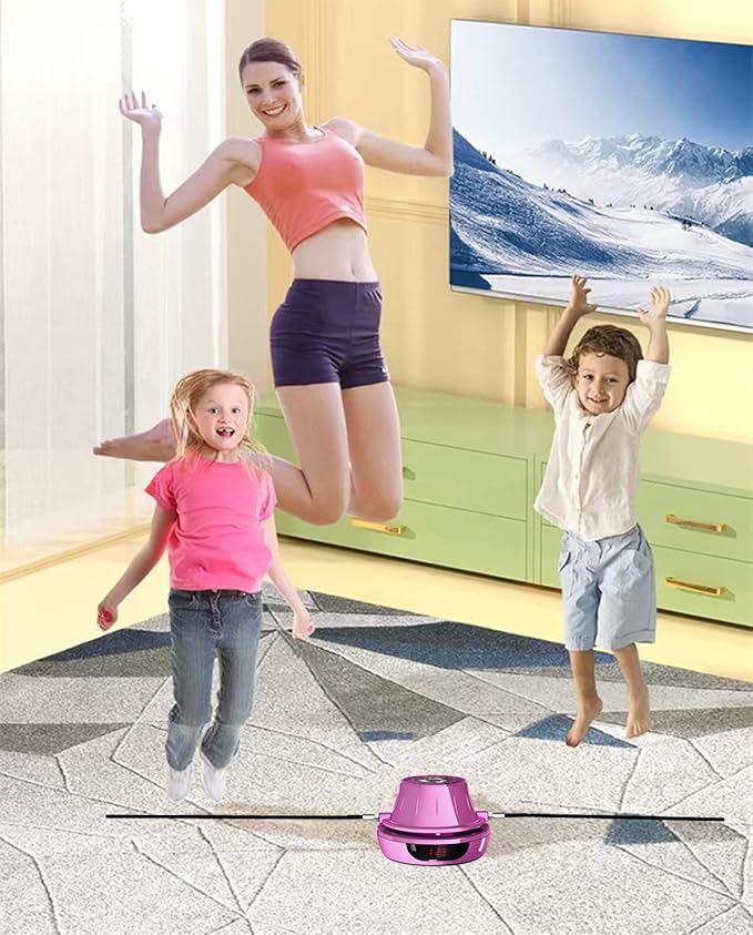 Smart Jump Rope Machine Electronic Skipping Ropes 1-10 Speed Level Adjustment Multiplayer Jumping Rope Groups Rope Skipping LED Display Counter Workout for Women/Men/Kids