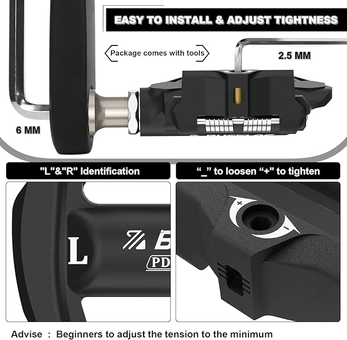 BUCKLOS SPD-SL Pedals PD-R8000 Road Bike Pedals - Bicycle Clipless Titanium Sealed Bearing Nylon/Aluminium Ultegra Clip Pedals Compitable with Shimano SPD-SL Cleats for Indoor Cycling (9/16")
