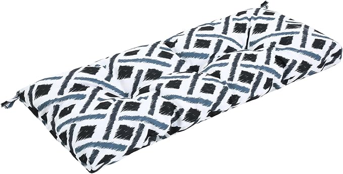Outdoor Bench Cushion Waterproof, Tufted Bench Seat Cushion 42 x 15 Inch, Patio Wicker Indoor Seat Pads for Outside Garden Patio Balcony