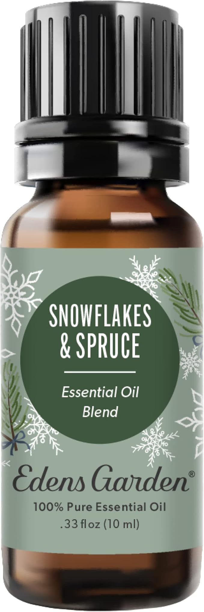 Edens Garden Snowflakes & Spruce Essential Oil Blend- 100% Pure Premium Grade, Undiluted, Natural, Therapeutic, Aromatherapy, The Best for Diffusing, Candle, Laundry, Humidifiers 10 ml (.33 fl oz)