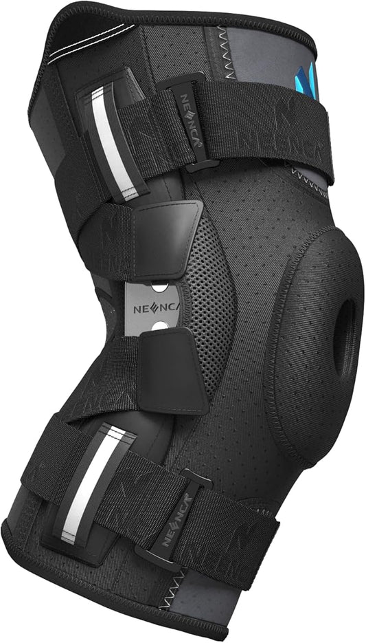 NEENCA Professional Knee Brace for Knee Pain, Hinged Knee Support with Patented X-Straps Fiting System, Strong Stability for Joint Pain Relief, Arthritis, Meniscus Tear, ACL, PCL, MCL, Sports, Workout