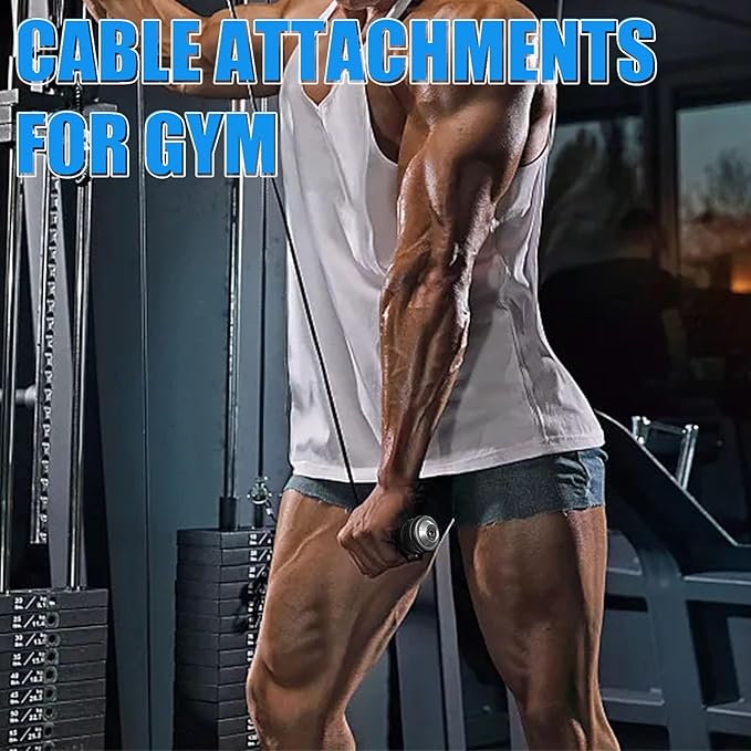 Ergonomic Tricep Rope Pulldown Attachments, Upgraded 27 32 40 & 47 Inch Extra Long Triceps Rope Cable Attachments for Gym, LAT Pull Down Bar for Cable Machine, Tricep Workout Cable Attachments