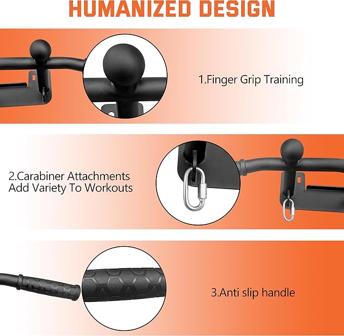 Wall Mounted Pull Up Bar - Heavy Duty Chin Up Bar, Pull-Up Bar for Garage, Joist, Wall Mount - Multifunctional Fitness Bar, Supports up to 600 Lbs