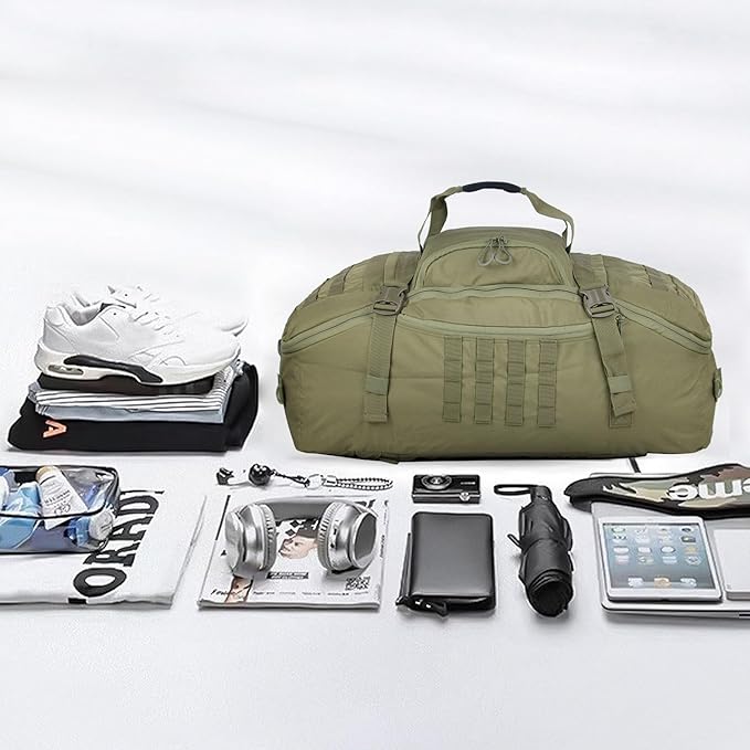 Gym Backpack for Men Sports Duffel Bag Gym Bags with Three Ways of Carrying (GREEN-60L)