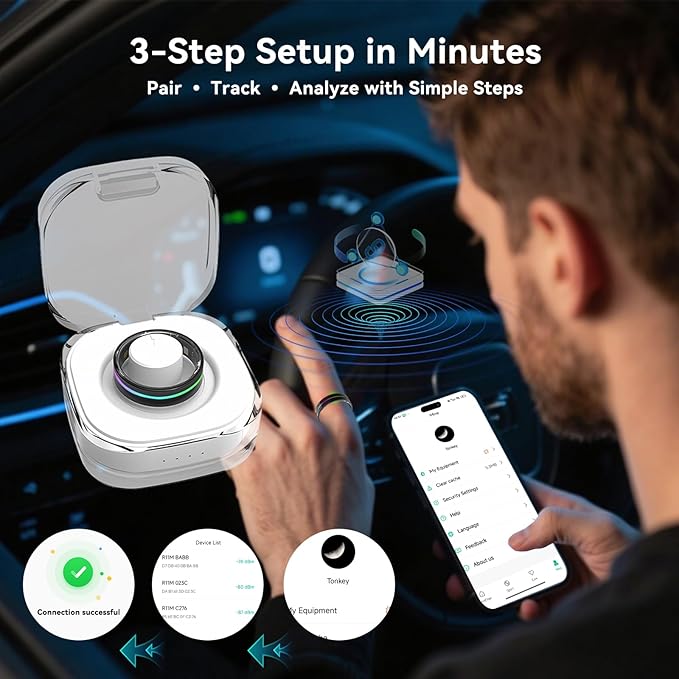 Smart Ring for Women Men,Health Fitness Tracker with Sleep/Blood Pressure/Oxygen Monitoring, Heart Rate & Activity Tracking,IP68 Waterproof, 7-Day Battery,No Subscription Fee 3-Black 7 FRAY