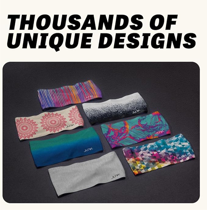 JUNK Brands Big Bang Lite Headband - Moisture-Wicking, Performance Fabric, Non-Slip, Sports Sweatband for Men & Women - One Size