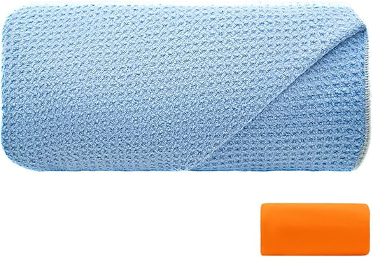 Hot Yoga Towel with Dense Silicone Grip Dot, 72'' x 25'' Stickyfiber Yoga Mat Full Cover Non Slip, Absorbent Sweat, Anti-Slip Yoga Mat Towel for Bikram,Pilates,Exercise,Fitness with a Sweat Towel