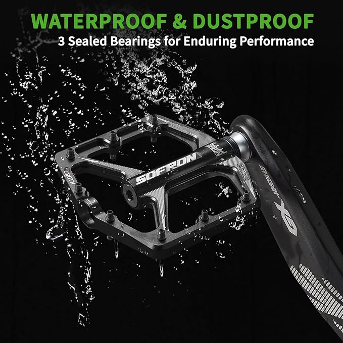 MTB Bike Pedals, Lightweight Bicycle Pedals for BMX/MTB -Universal Lightweight Aluminum Alloy Platform Pedal