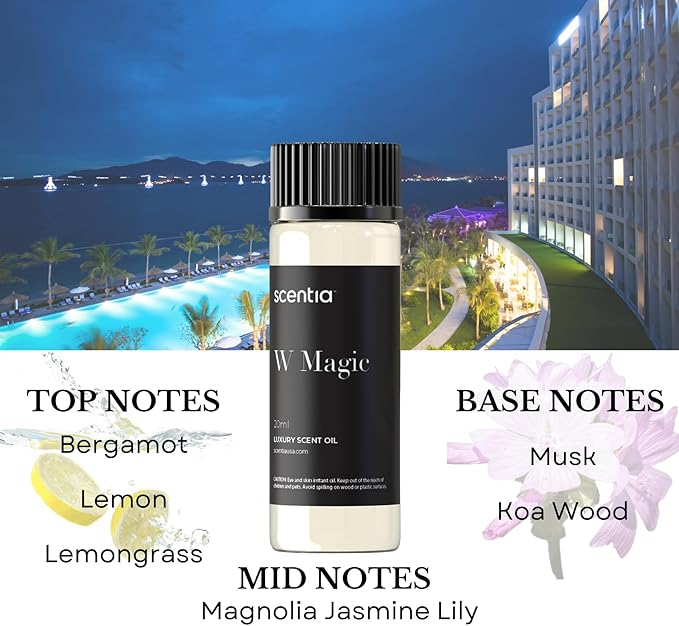 Hotel Diffuser Oil | Aromatherapy Fragrances Inspired by 5-Star Hotels | Luxurious Scents Gift Set - 3 x 20ml Bottles Set - The 1 Hotel Miami, W Hotel & 5- Star Hotels