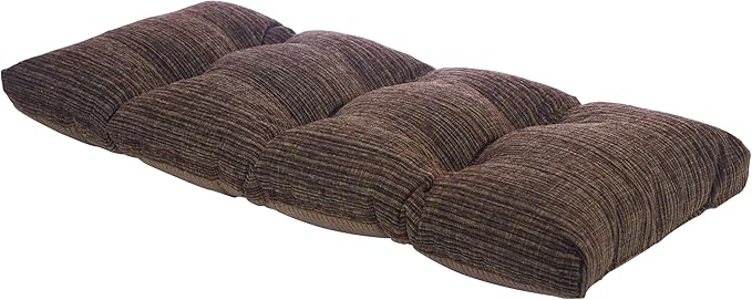 Klear Vu The Gripper Omega Non-Slip Tufted Bench Cushion for Indoor Furniture, Entryway Storage, Bay Window, Corner Nook or Piano Seat, 33 Inches, 14 Brown