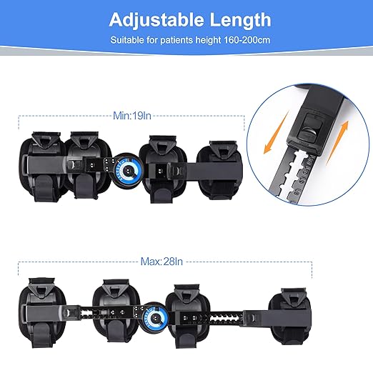 Hinged Knee Brace ROM Post Op,Adjustable With Leg Stabilizers Locking, ACL, PCL, MCL Meniscus Tear & Arthritis Support Knee Immobilizer Brace,Orthopedic Rehab One Size