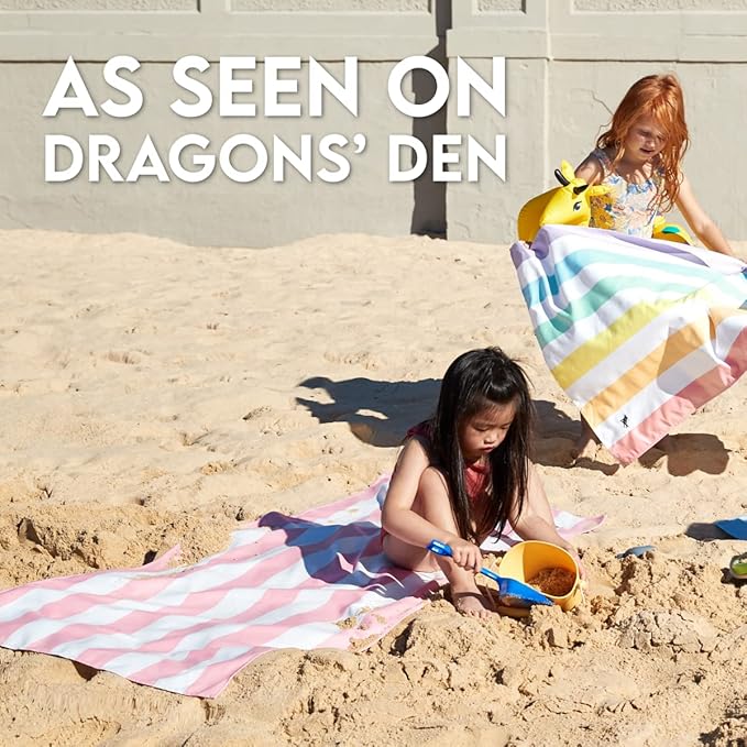 Dock & Bay Quick Drying Towel - for Sports & Gym - Compact, Lightweight - 100% Recycled - Includes Bag - Cabana - Tulum Blue, Medium (130x70cm, 51x27)