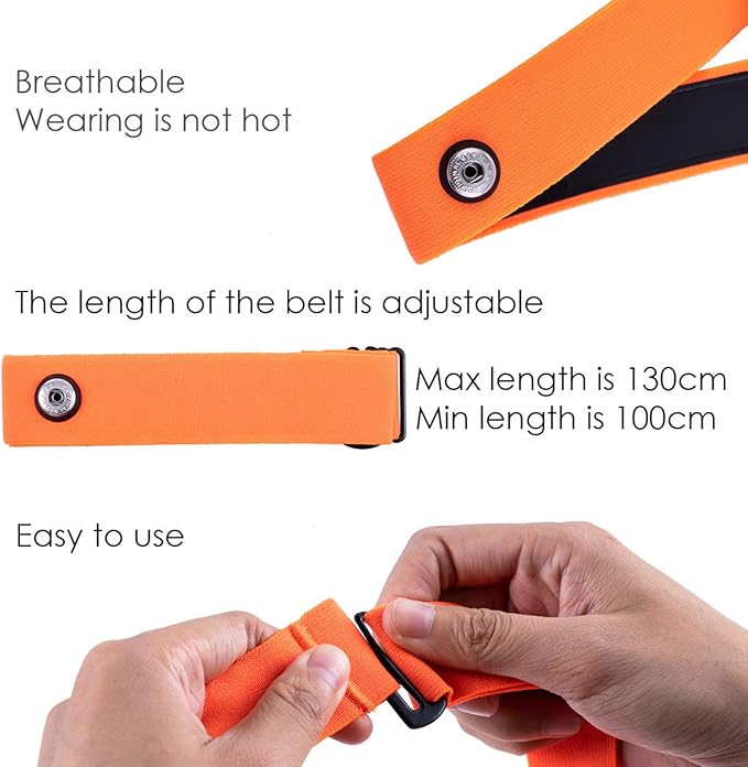 XUXIN Heart Rate Monitor Chest Strap Replacement Compatible with Wahoo Tickr Polar H10 H9 H7 Garmin HRM Coospo Waist Trimmer Exercise Belt Chest Strap