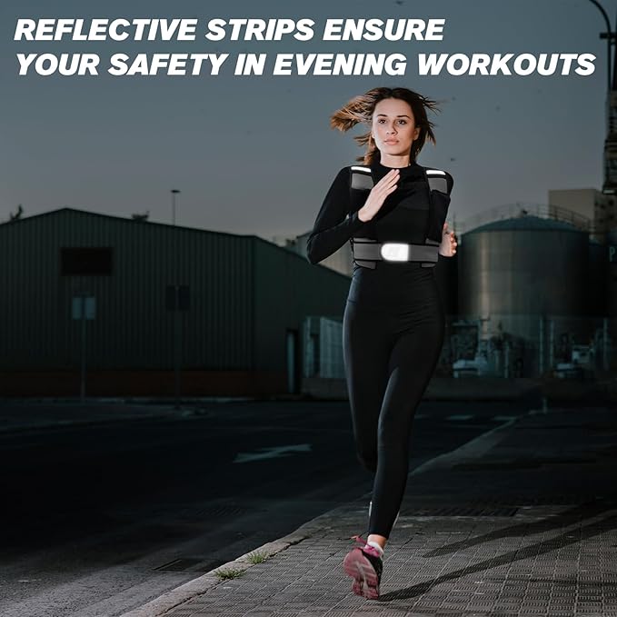 RitFit Weighted Vest, 4lb/8lb/10lb/12lb/15lb/20lb Weight Vest with Reflective Stripes, Weight Vest Adjustable for Women and Men Workout, Strength Training, Running, Fitness, Jogging, Walking