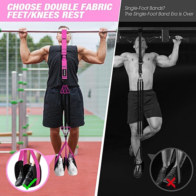 Pull Up Assistance Bands, Resistance Bands for Pull Up Bar Workout, Adjustable Heavy Duty Pull Up Assist Equipment with 4 Assistance Bands, Home Gym Fitness Exercise Strength Training