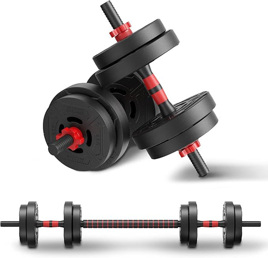 Multi-Functional Portable Changeable Dumbbell and Barbell Kettlebell Set with Adjustable Weights, 40LBS or 60LBS Sets, 2-in-1 or 4-in1, Multiple Sizes