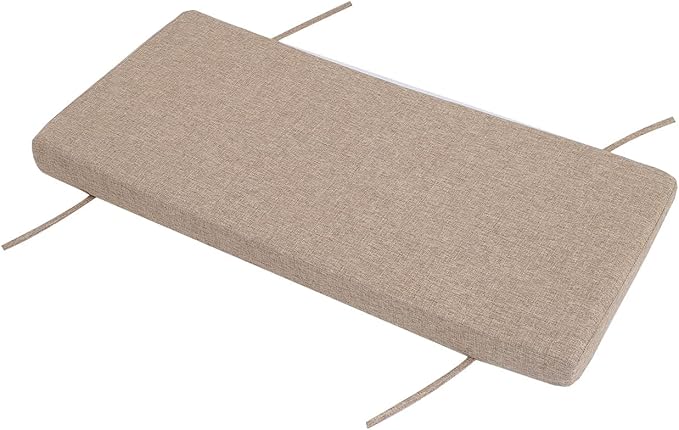 Piano Bench Cushions with Non Slip for Indoor Shoe Storage, Window Seat, Patio Seating, Dining Settee Bench Pad 30x14 inch, Khaki