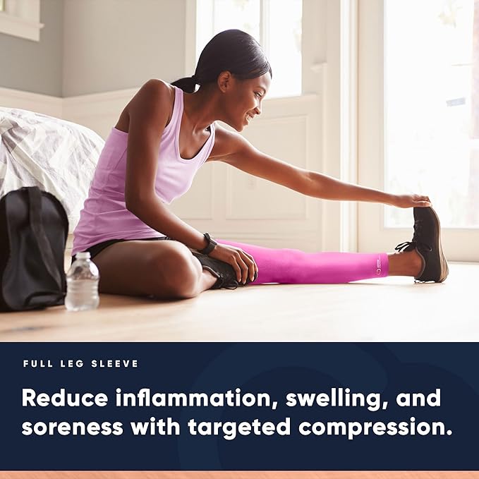 Copper Compression Leg Compression Sleeve - Copper Infused Knee Stabilizer Brace for Running, Meniscus Tear, ACL, MCL, Arthritis, Joint Pain Relief - Thigh & Calf Support for Men & Women